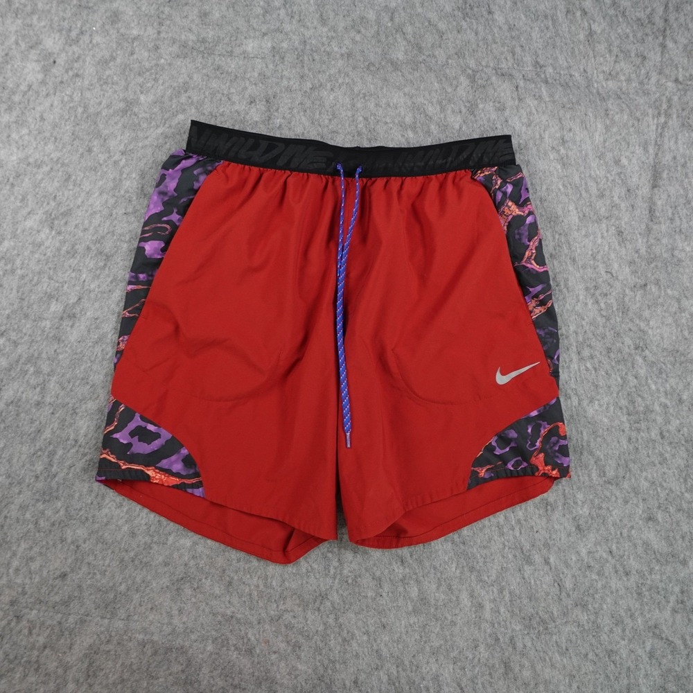 Nike Shorts Mens Medium Red Flex Stride Wild Run Dri FIT Running Athletic CZ9754